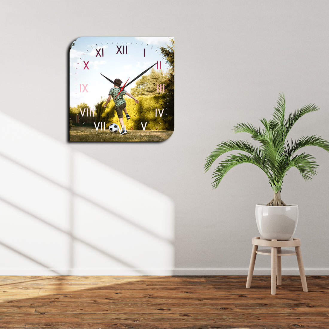 Customize Wall Clocks with Photo Acrylic Photo Analog Wall Clocks, Personalized Clock for Your Sweet Home Ideal for Gifting Your Loved Ones (11.5 x 11.5 inc) CL-02
