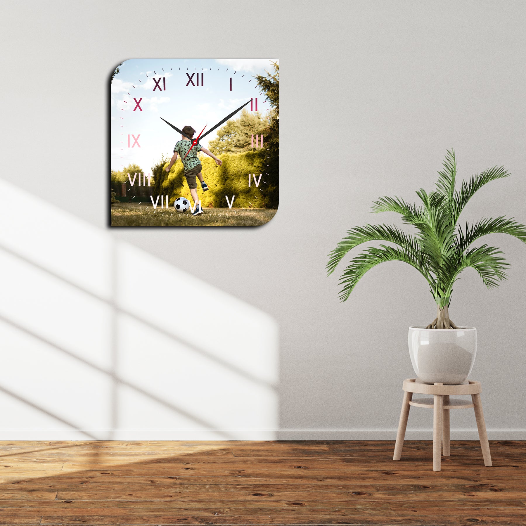 Customize Wall Clocks with Photo Acrylic Photo Analog Wall Clocks, Personalized Clock for Your Sweet Home Ideal for Gifting Your Loved Ones (11.5 x 11.5 inc) CL-02