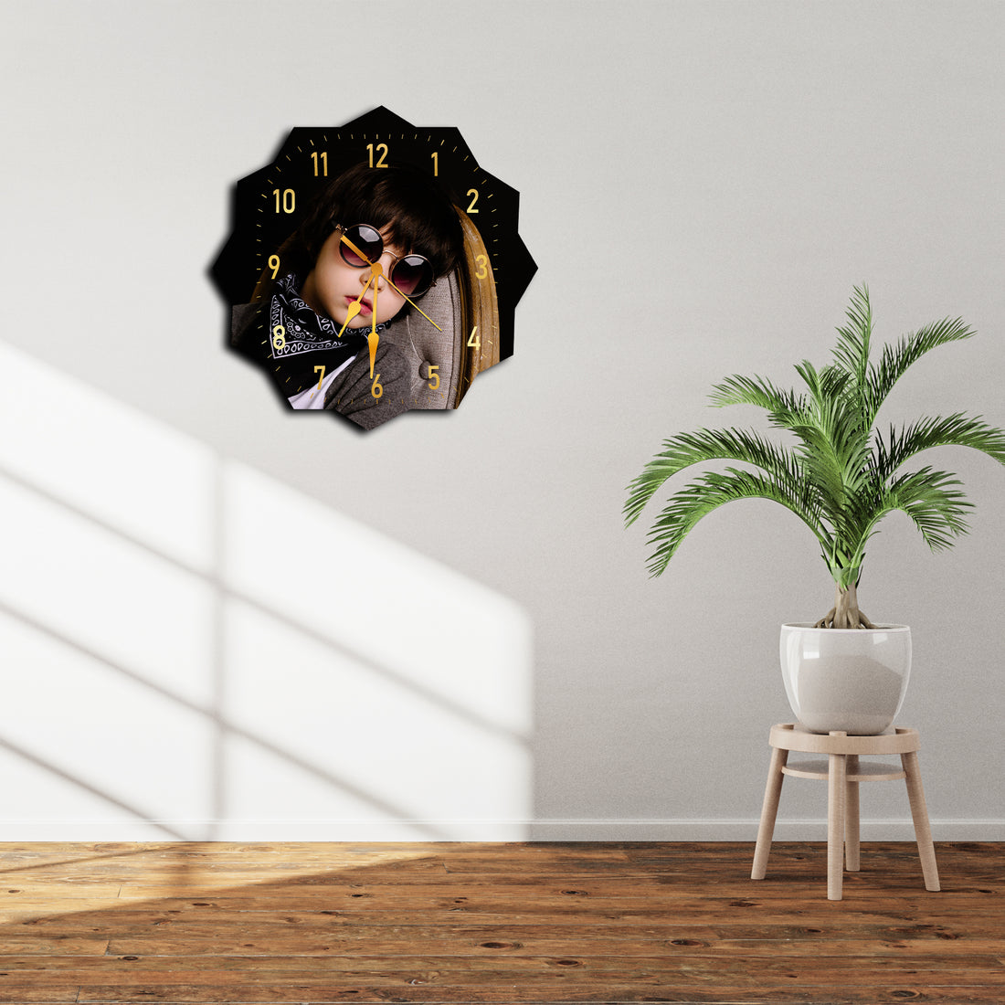 Customize Wall Clocks with Photo Acrylic Photo Analog Wall Clocks, Personalized Clock for Your Sweet Home Ideal for Gifting Your Loved Ones (11.5 x 11.5 inc) CL-10