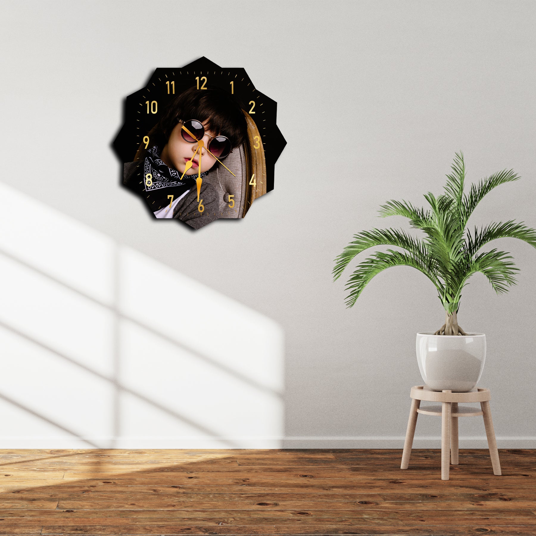Customize Wall Clocks with Photo Acrylic Photo Analog Wall Clocks, Personalized Clock for Your Sweet Home Ideal for Gifting Your Loved Ones (11.5 x 11.5 inc) CL-10