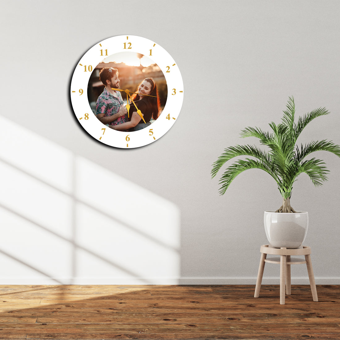 Customize Wall Clocks with Photo Acrylic Photo Analog Wall Clocks, Personalized Clock for Your Sweet Home Ideal for Gifting Your Loved Ones (11.5 x 11.5 inc) CL-12