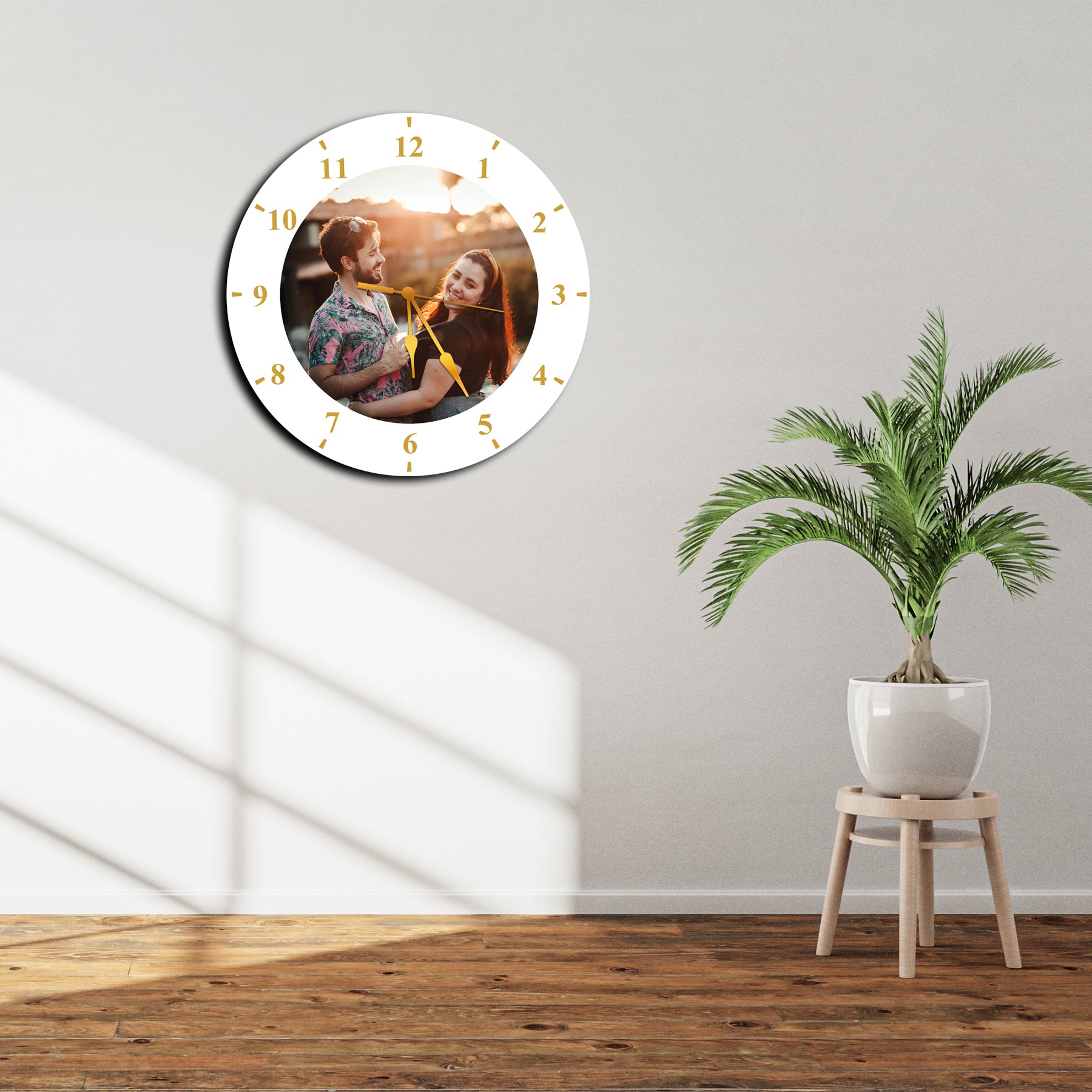 Customize Wall Clocks with Photo Acrylic Photo Analog Wall Clocks, Personalized Clock for Your Sweet Home Ideal for Gifting Your Loved Ones (11.5 x 11.5 inc) CL-12