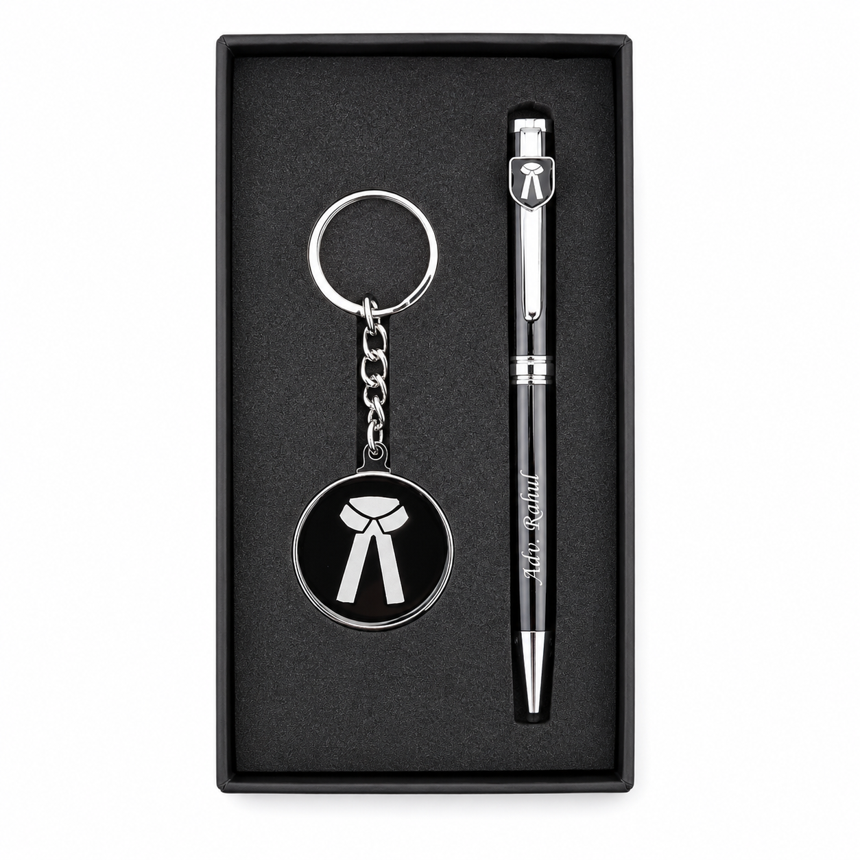 Personalized Advocate Pen & Lawyer Keychain Gift Set | Custom Name Engraved Premium Metal Pen with Gift Box | Gift for Lawyers, Advocates & Law Graduates