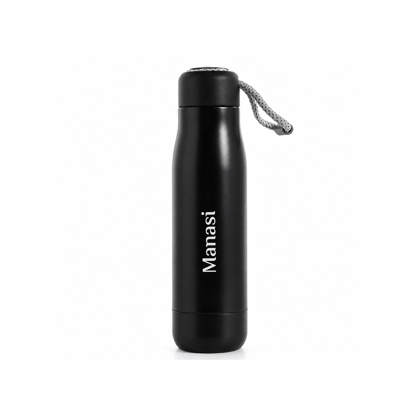 Personalized Stainless Steel Water Bottle with Custom Name Engraving | Vacuum Insulated Leakproof Flask | Reusable Hot & Cold Bottle | Black