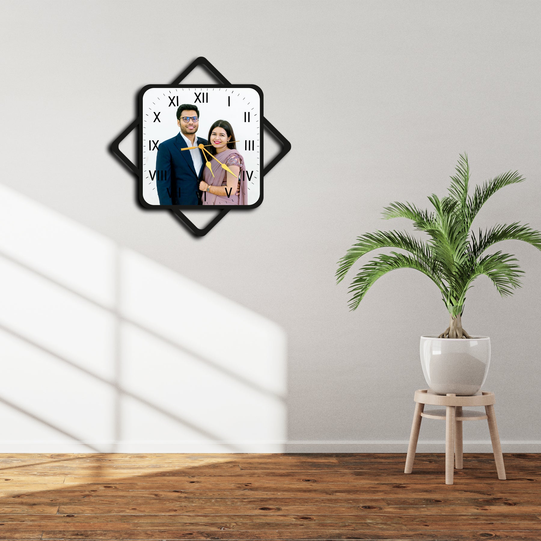 Customize Wall Clocks with Photo Acrylic Photo Analog Wall Clocks, Personalized Clock for Your Sweet Home Ideal for Gifting Your Loved Ones (11.5 x 11.5 inc) CL-14