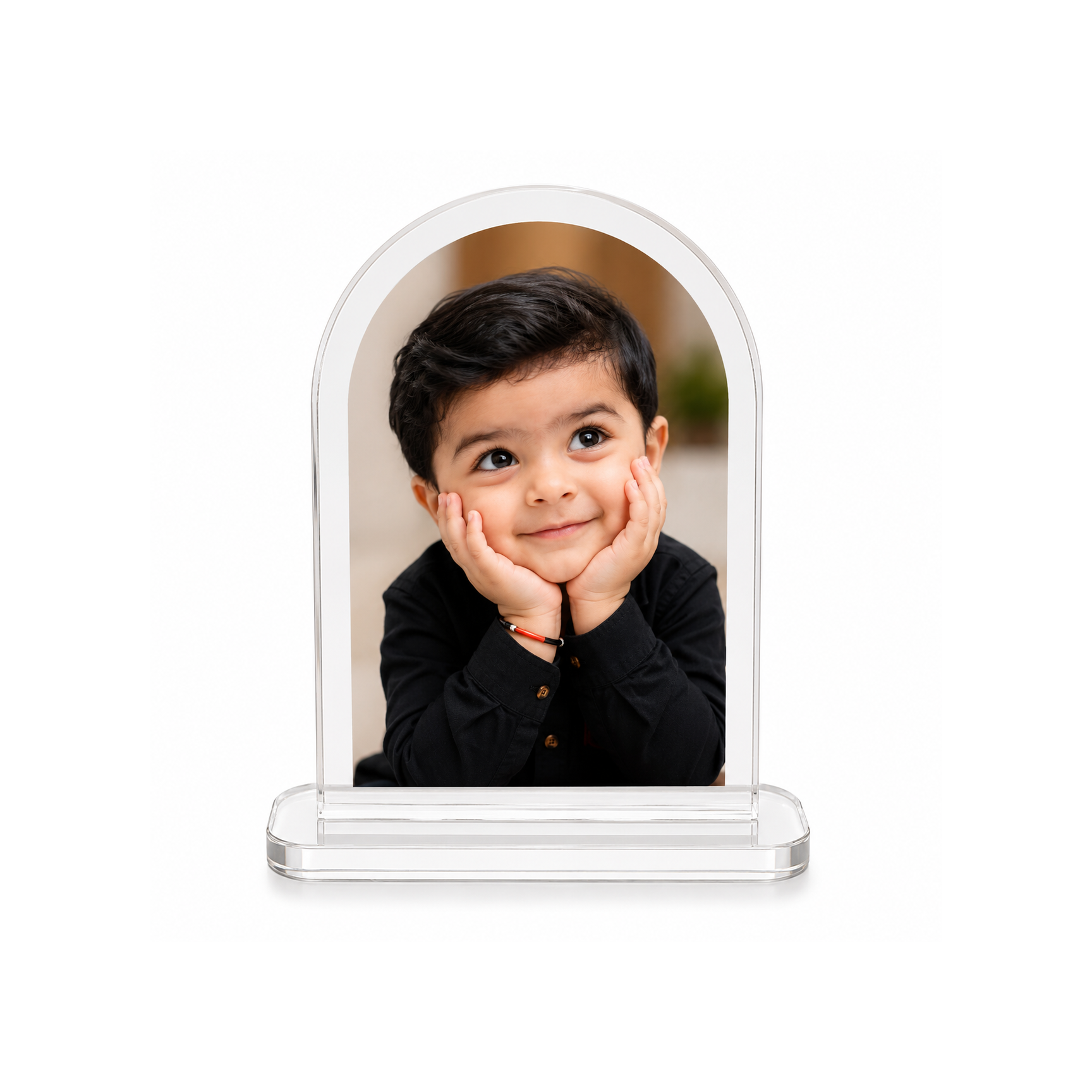 Premium Personalized Acrylic Car Dashboard Photo Frame | Custom UV Printed Photo | Crystal Clear 3mm Acrylic with 5mm Premium Base | Car Dashboard Gift for Family, Couples & Kids