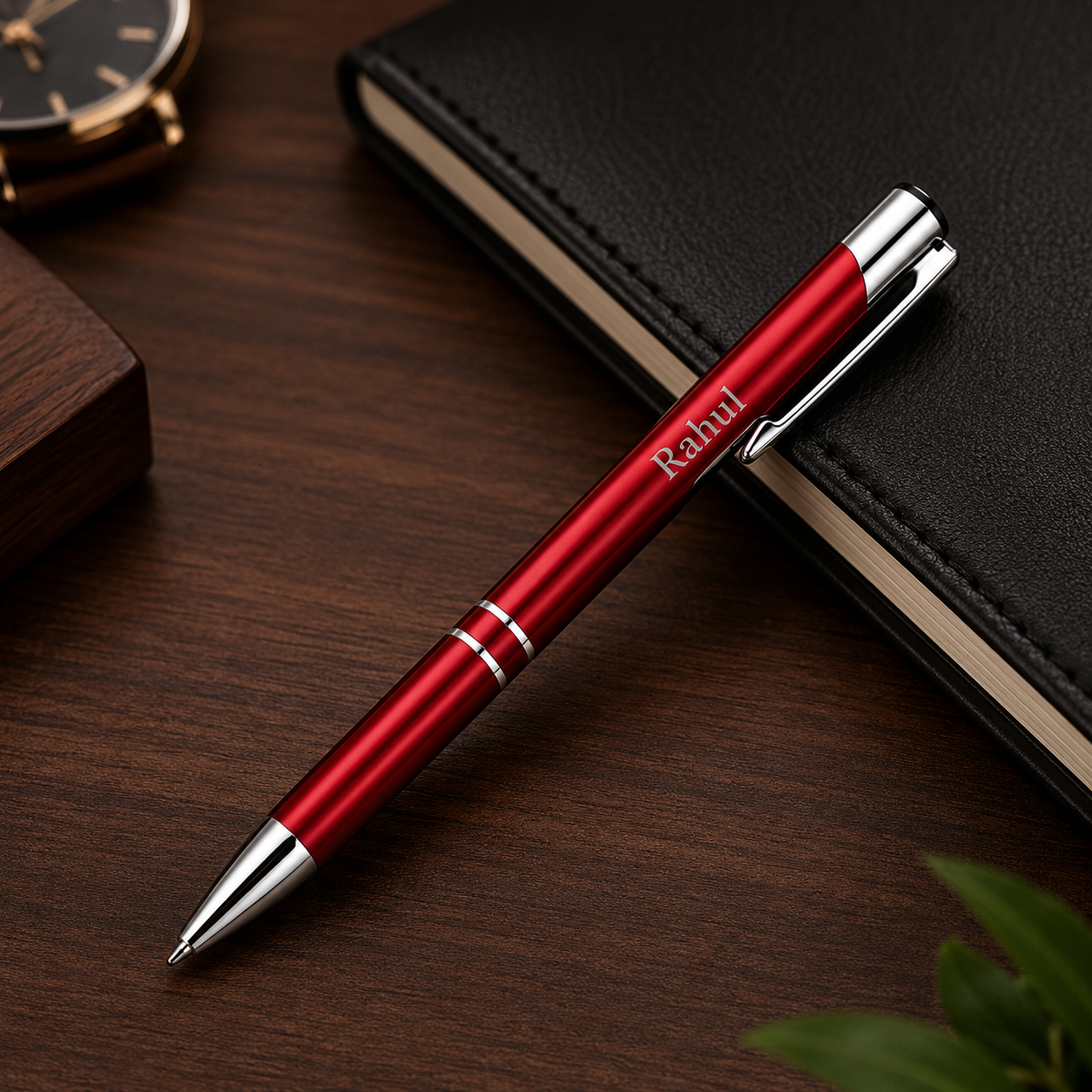 Personalized Metal Ballpoint Pen with Custom Name Engraving | Premium Executive Metal Body | Smooth Blue Ink | Corporate Gift, Office, Birthday & Anniversary Gift Pen