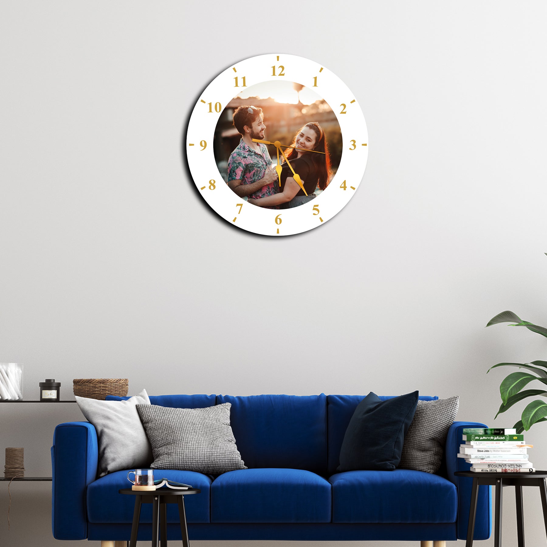 Customize Wall Clocks with Photo Acrylic Photo Analog Wall Clocks, Personalized Clock for Your Sweet Home Ideal for Gifting Your Loved Ones (11.5 x 11.5 inc) CL-12