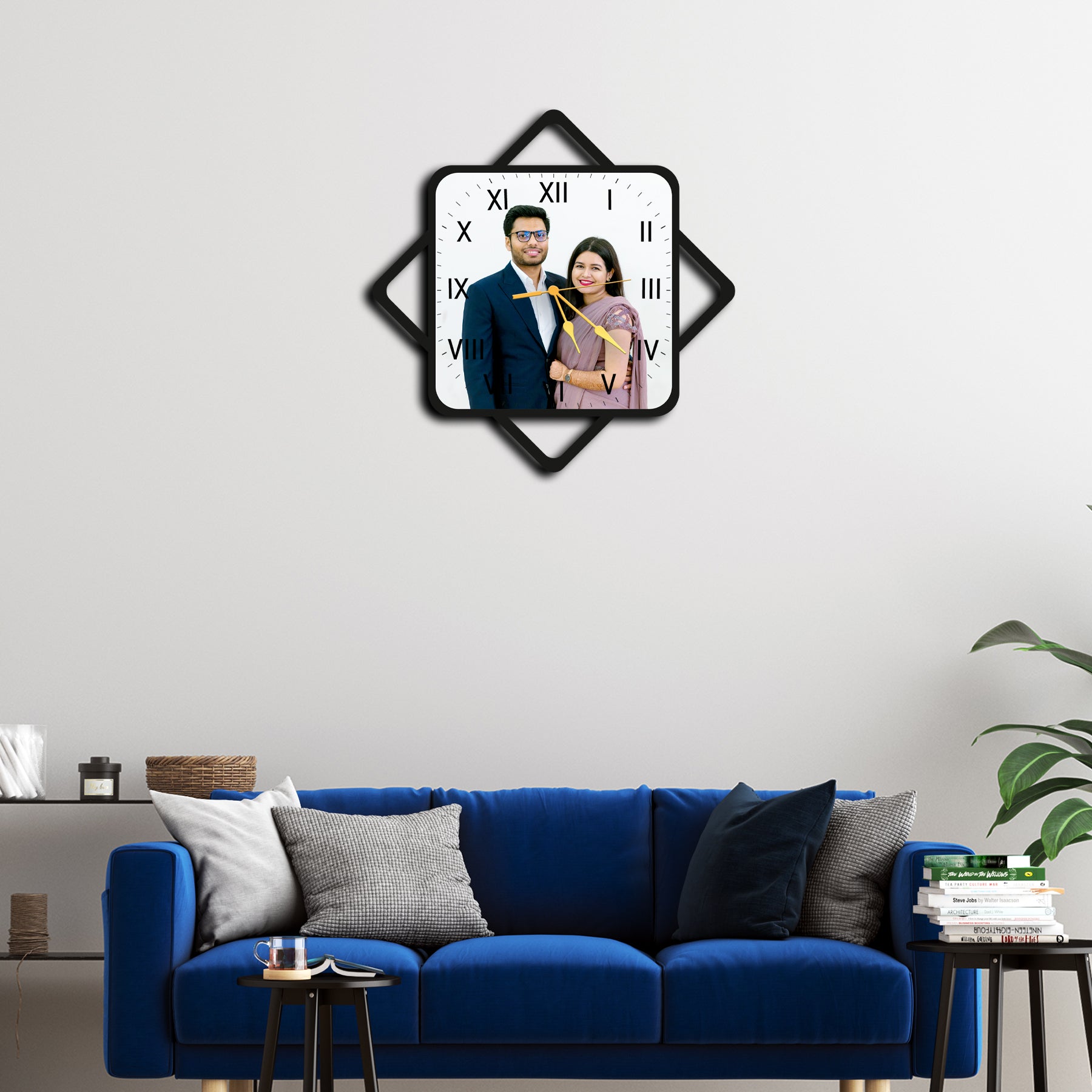Customize Wall Clocks with Photo Acrylic Photo Analog Wall Clocks, Personalized Clock for Your Sweet Home Ideal for Gifting Your Loved Ones (11.5 x 11.5 inc) CL-14