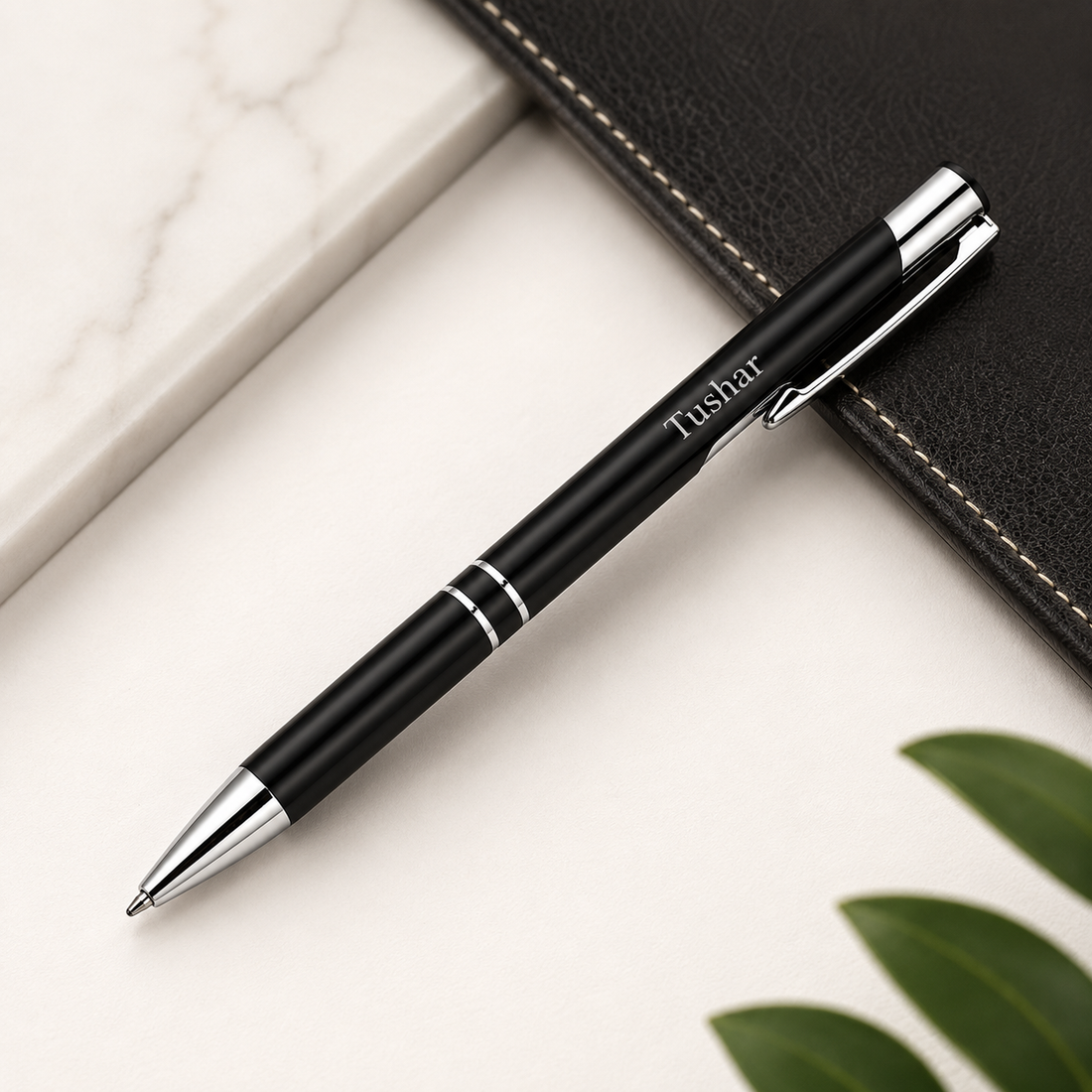 Personalized Metal Ballpoint Pen with Custom Name Engraving | Premium Executive Metal Body | Smooth Blue Ink | Corporate Gift, Office, Birthday & Anniversary Gift Pen