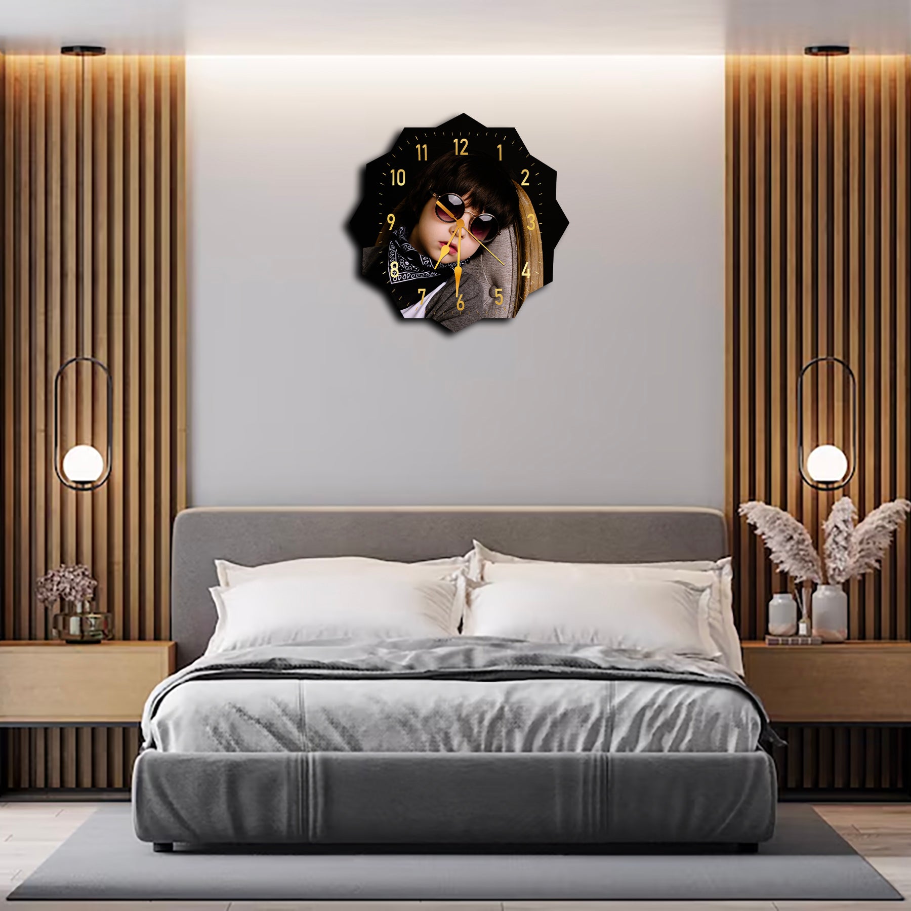 Customize Wall Clocks with Photo Acrylic Photo Analog Wall Clocks, Personalized Clock for Your Sweet Home Ideal for Gifting Your Loved Ones (11.5 x 11.5 inc) CL-10