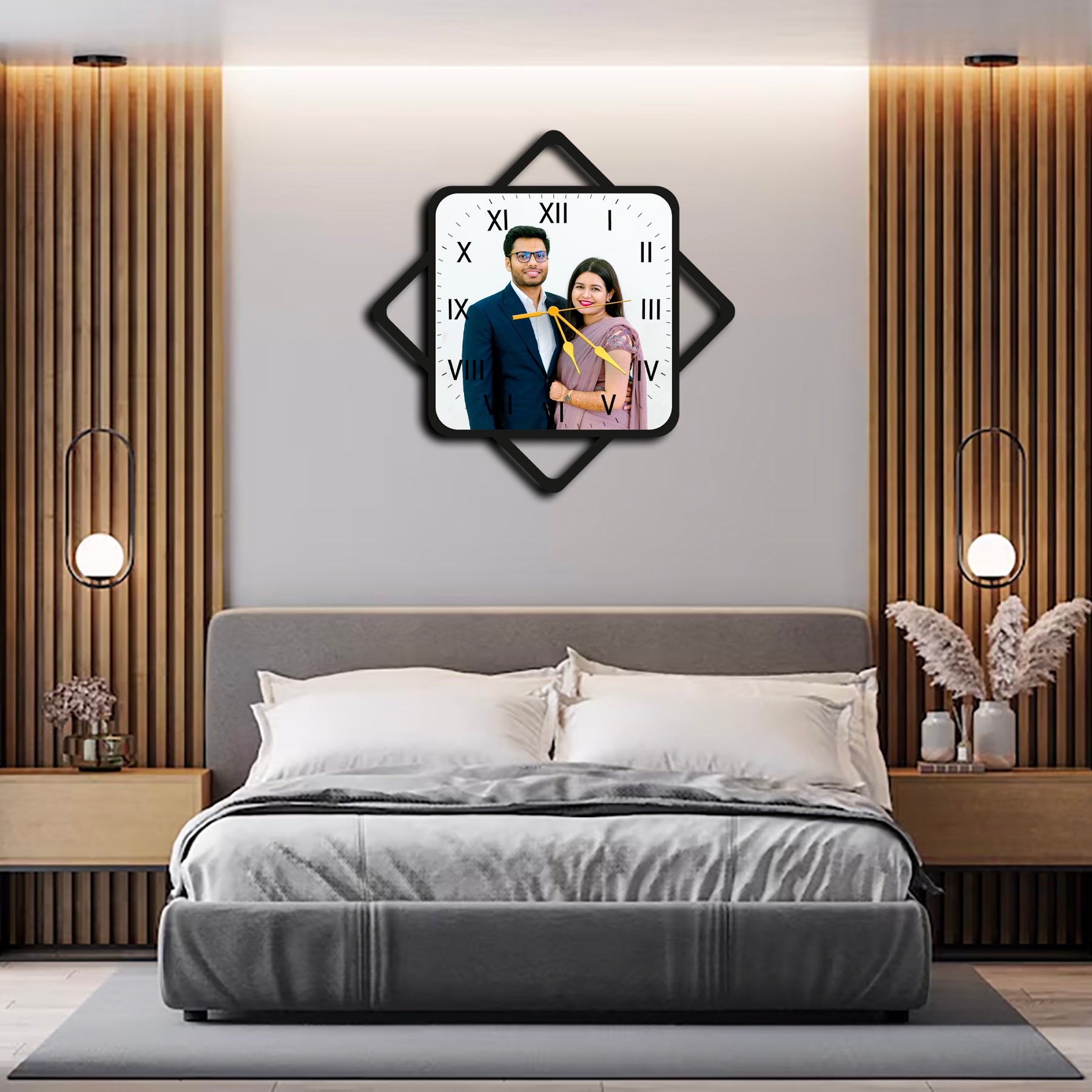 Customize Wall Clocks with Photo Acrylic Photo Analog Wall Clocks, Personalized Clock for Your Sweet Home Ideal for Gifting Your Loved Ones (11.5 x 11.5 inc) CL-14