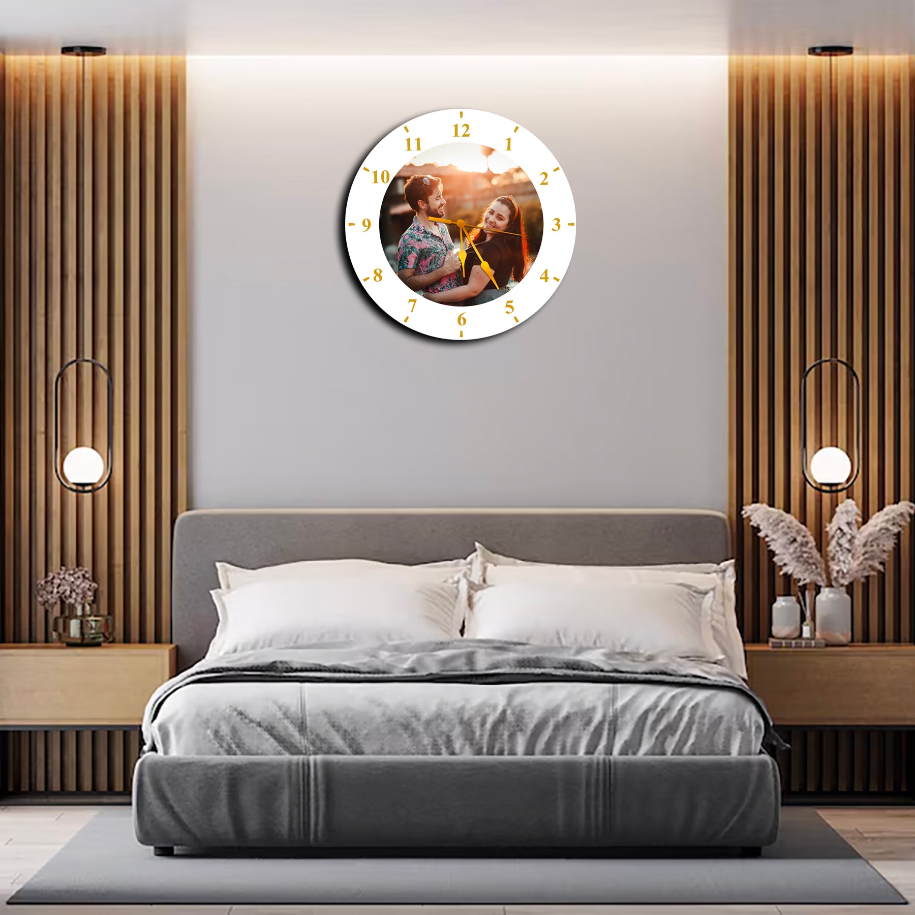 Customize Wall Clocks with Photo Acrylic Photo Analog Wall Clocks, Personalized Clock for Your Sweet Home Ideal for Gifting Your Loved Ones (11.5 x 11.5 inc) CL-12