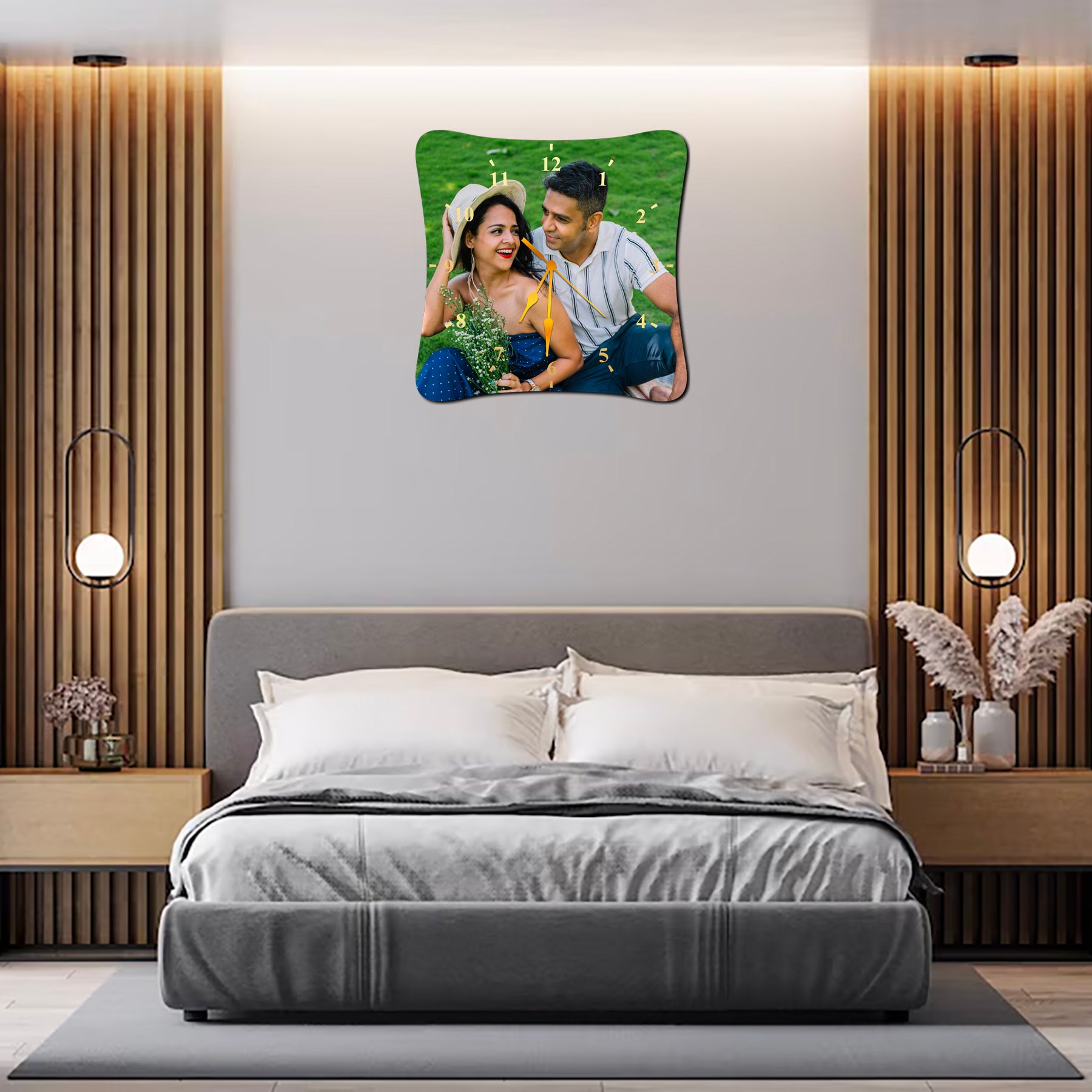 Customize Wall Clocks with Photo Acrylic Photo Analog Wall Clocks, Personalized Clock for Your Sweet Home Ideal for Gifting Your Loved Ones (11.5 x 11.5 inc) CL-11