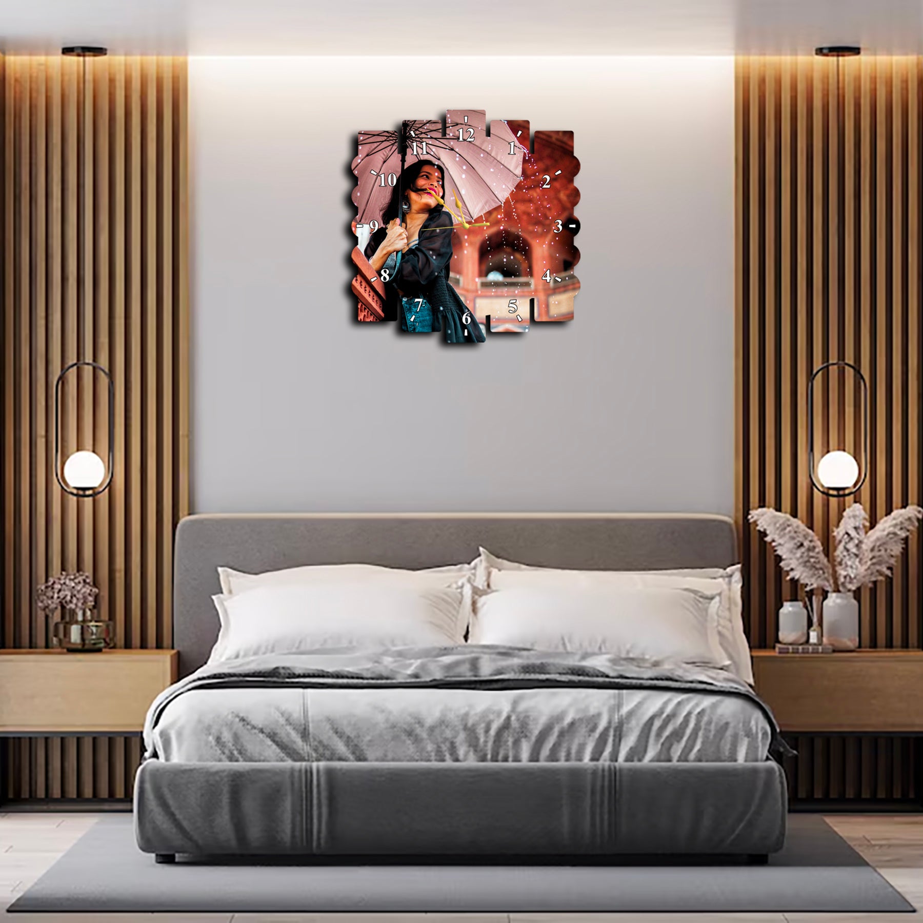 Customize Wall Clocks with Photo Acrylic Photo Analog Wall Clocks, Personalized Clock for Your Sweet Home Ideal for Gifting Your Loved Ones (11.5 x 11.5 inc) CL-16