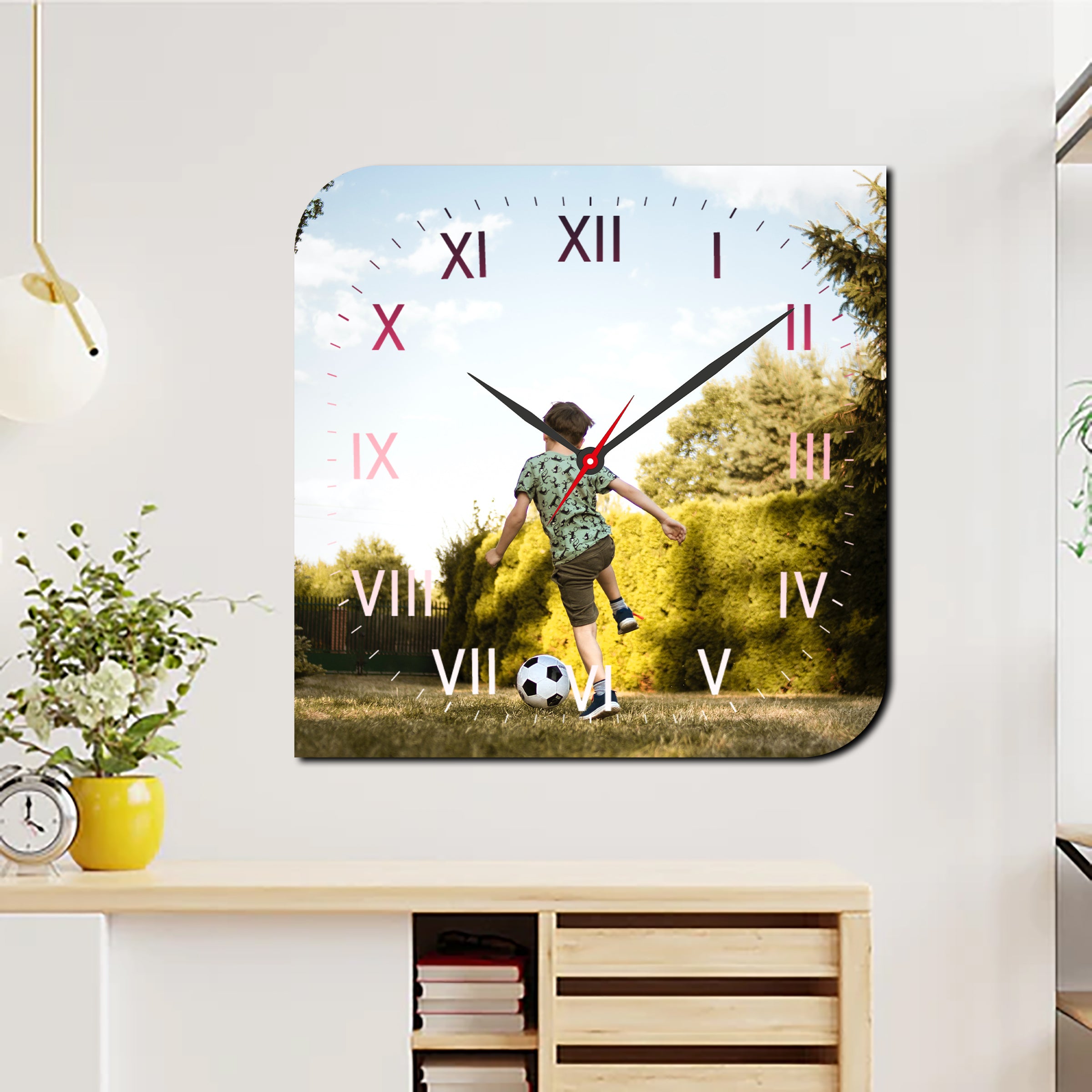 Customize Wall Clocks with Photo Acrylic Photo Analog Wall Clocks, Personalized Clock for Your Sweet Home Ideal for Gifting Your Loved Ones (11.5 x 11.5 inc) CL-02