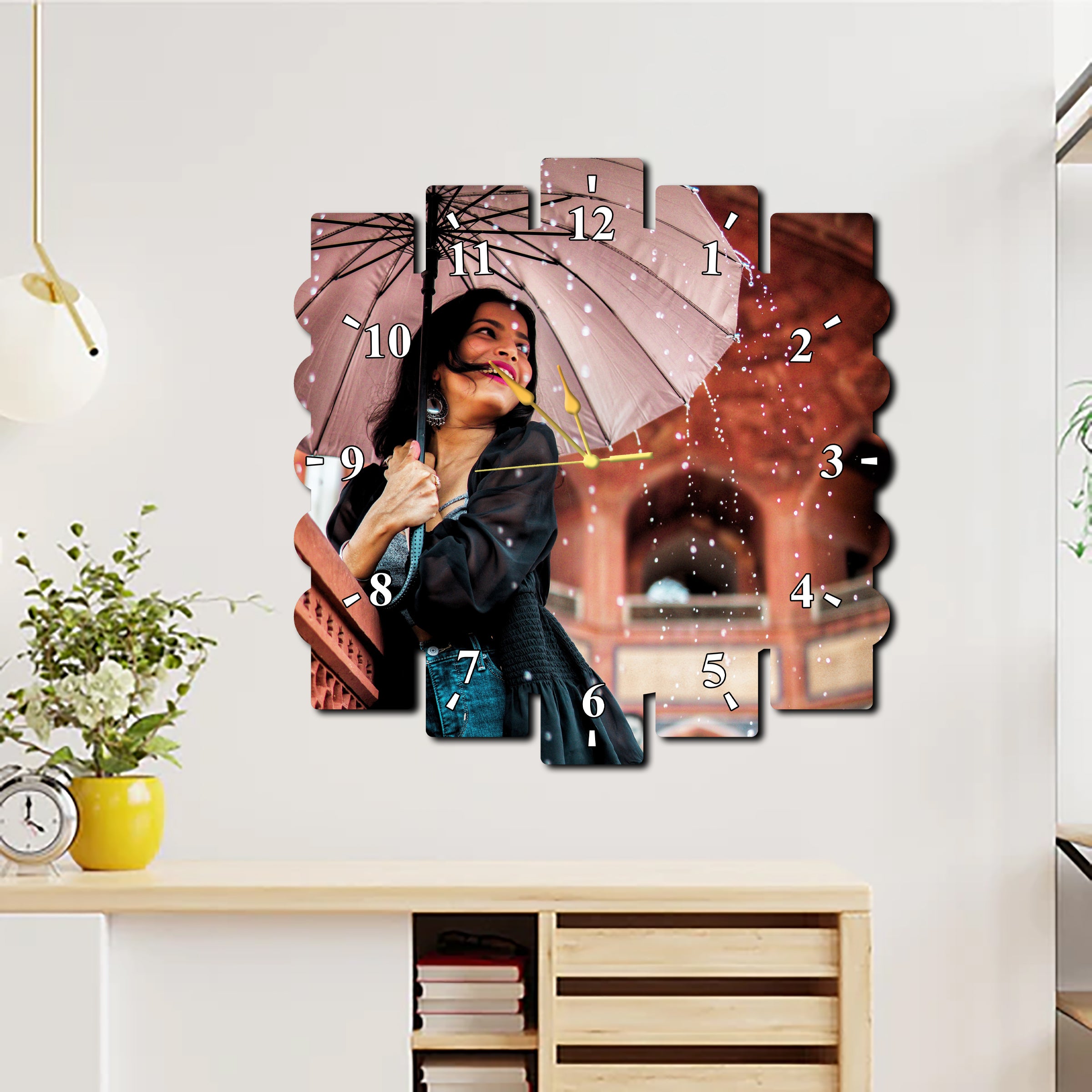 Customize Wall Clocks with Photo Acrylic Photo Analog Wall Clocks, Personalized Clock for Your Sweet Home Ideal for Gifting Your Loved Ones (11.5 x 11.5 inc) CL-16