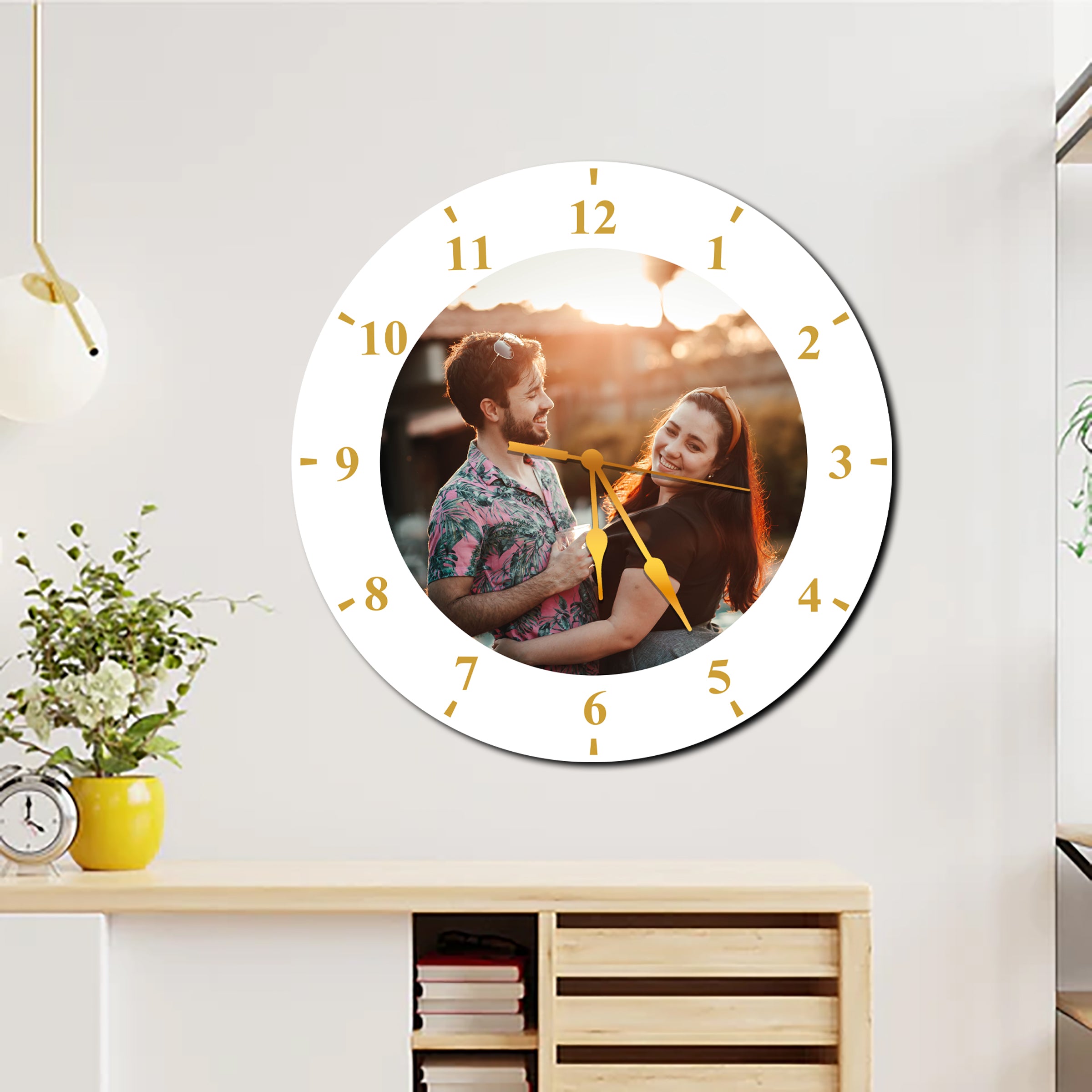 Customize Wall Clocks with Photo Acrylic Photo Analog Wall Clocks, Personalized Clock for Your Sweet Home Ideal for Gifting Your Loved Ones (11.5 x 11.5 inc) CL-12