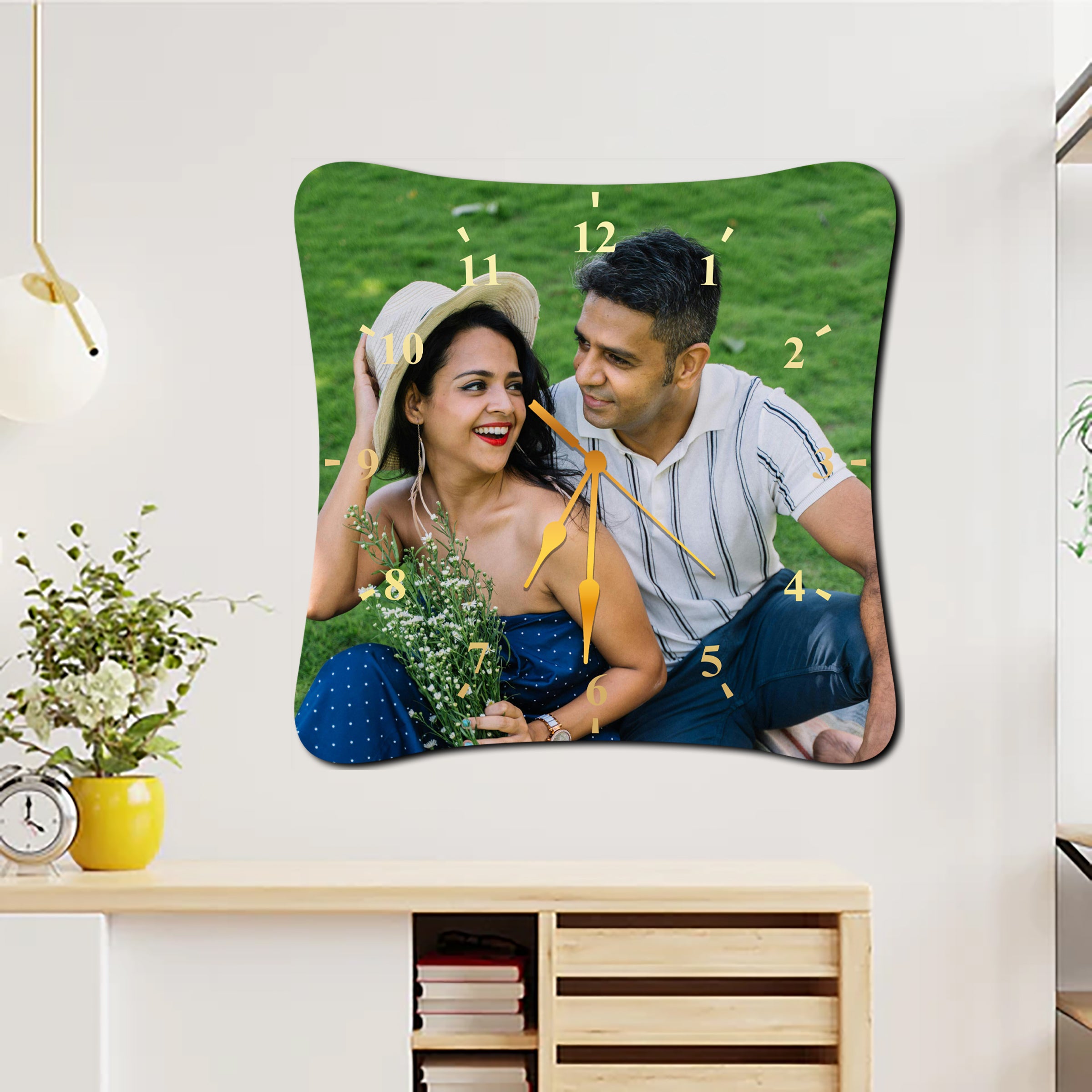 Customize Wall Clocks with Photo Acrylic Photo Analog Wall Clocks, Personalized Clock for Your Sweet Home Ideal for Gifting Your Loved Ones (11.5 x 11.5 inc) CL-11
