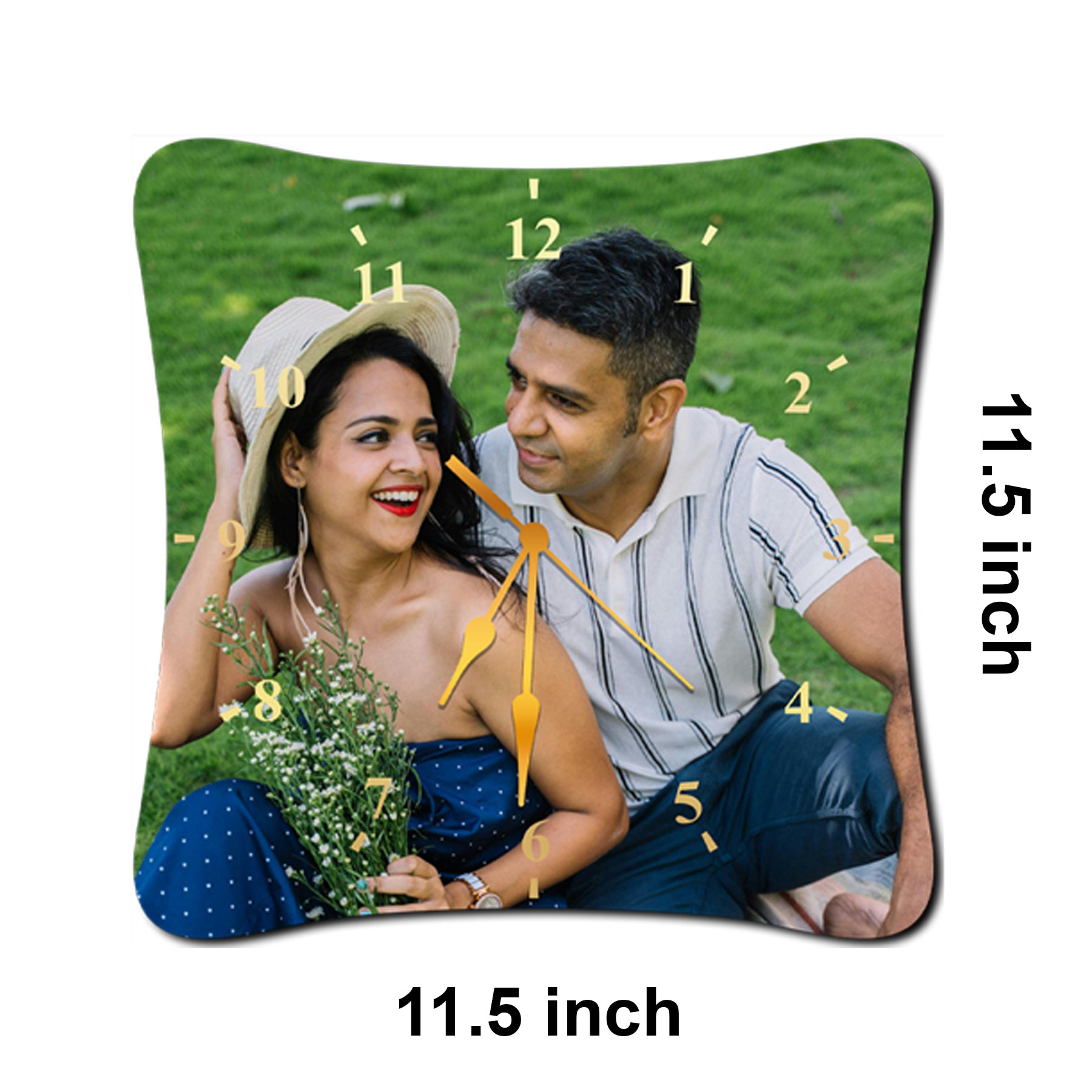Customize Wall Clocks with Photo Acrylic Photo Analog Wall Clocks, Personalized Clock for Your Sweet Home Ideal for Gifting Your Loved Ones (11.5 x 11.5 inc) CL-11