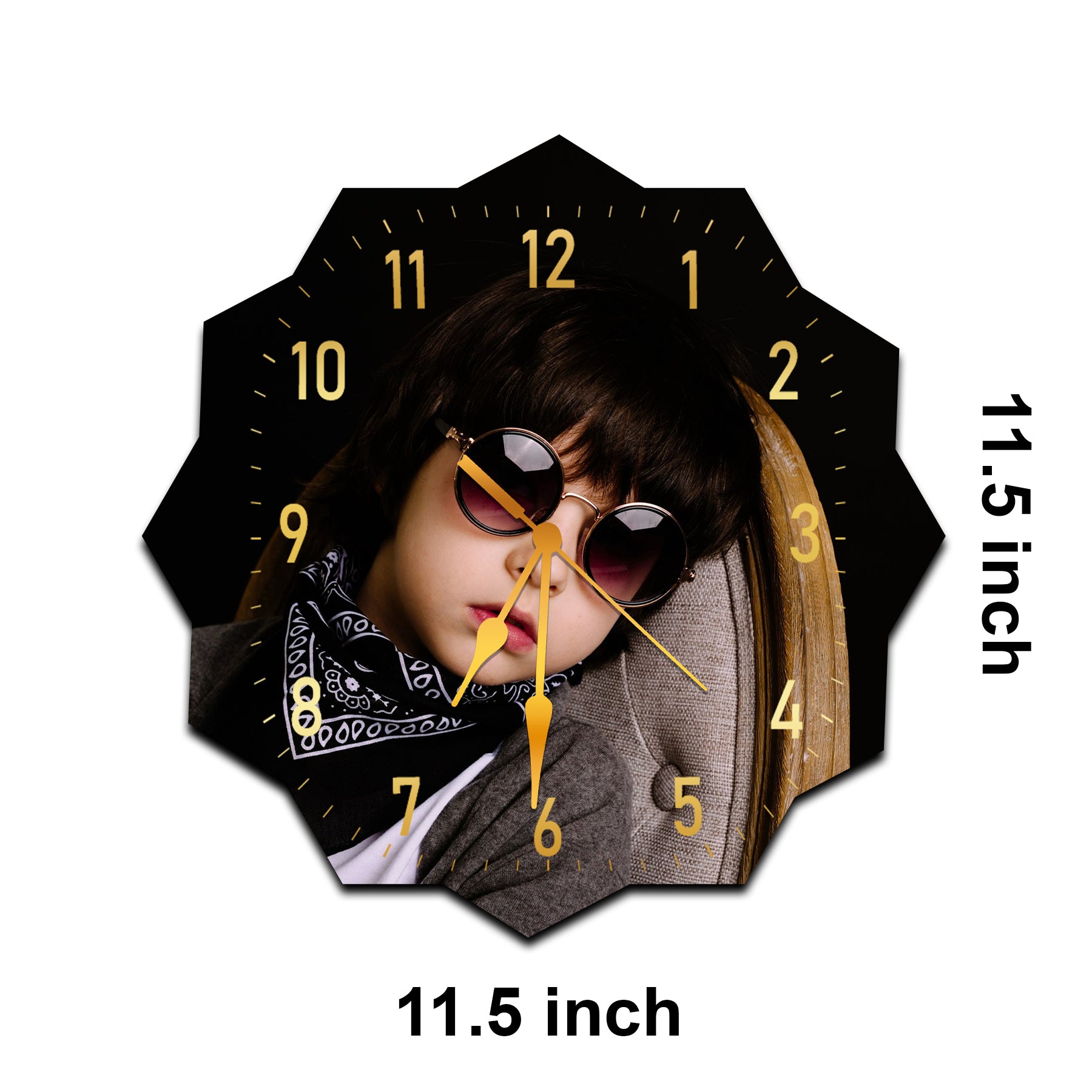 Customize Wall Clocks with Photo Acrylic Photo Analog Wall Clocks, Personalized Clock for Your Sweet Home Ideal for Gifting Your Loved Ones (11.5 x 11.5 inc) CL-10
