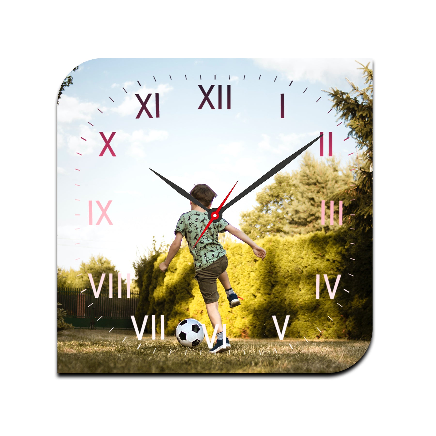 Customize Wall Clocks with Photo Acrylic Photo Analog Wall Clocks, Personalized Clock for Your Sweet Home Ideal for Gifting Your Loved Ones (11.5 x 11.5 inc) CL-02