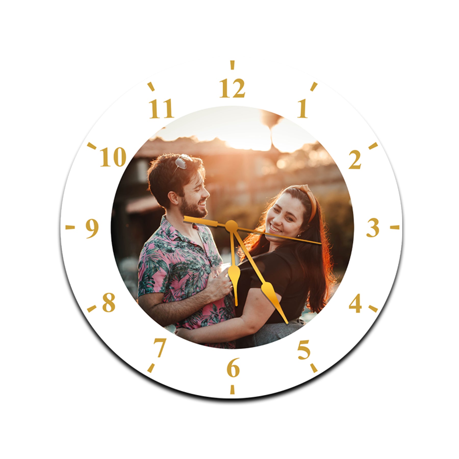Customize Wall Clocks with Photo Acrylic Photo Analog Wall Clocks, Personalized Clock for Your Sweet Home Ideal for Gifting Your Loved Ones (11.5 x 11.5 inc) CL-12