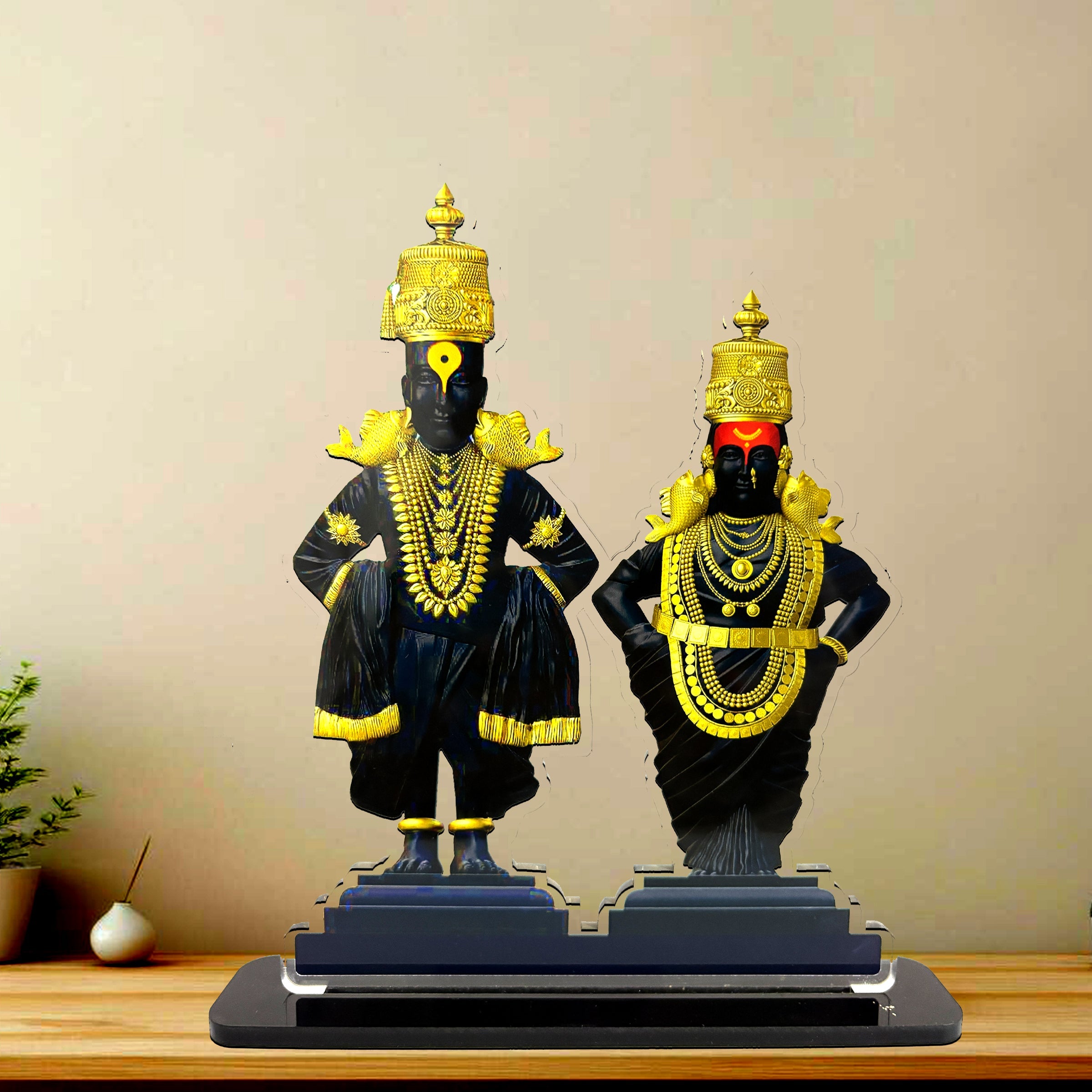 Decor Idol for Home Decor & Offices Decorative Showpiece (6x8 Inch, Black), Acrylic