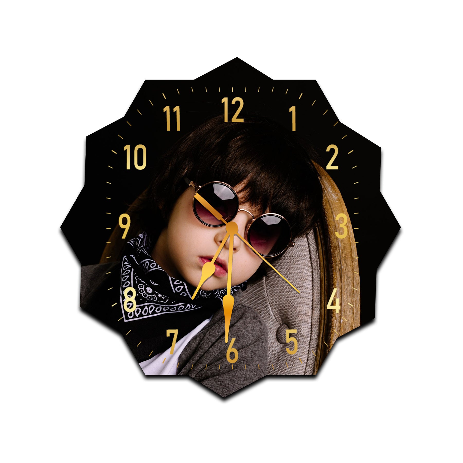 Customize Wall Clocks with Photo Acrylic Photo Analog Wall Clocks, Personalized Clock for Your Sweet Home Ideal for Gifting Your Loved Ones (11.5 x 11.5 inc) CL-10