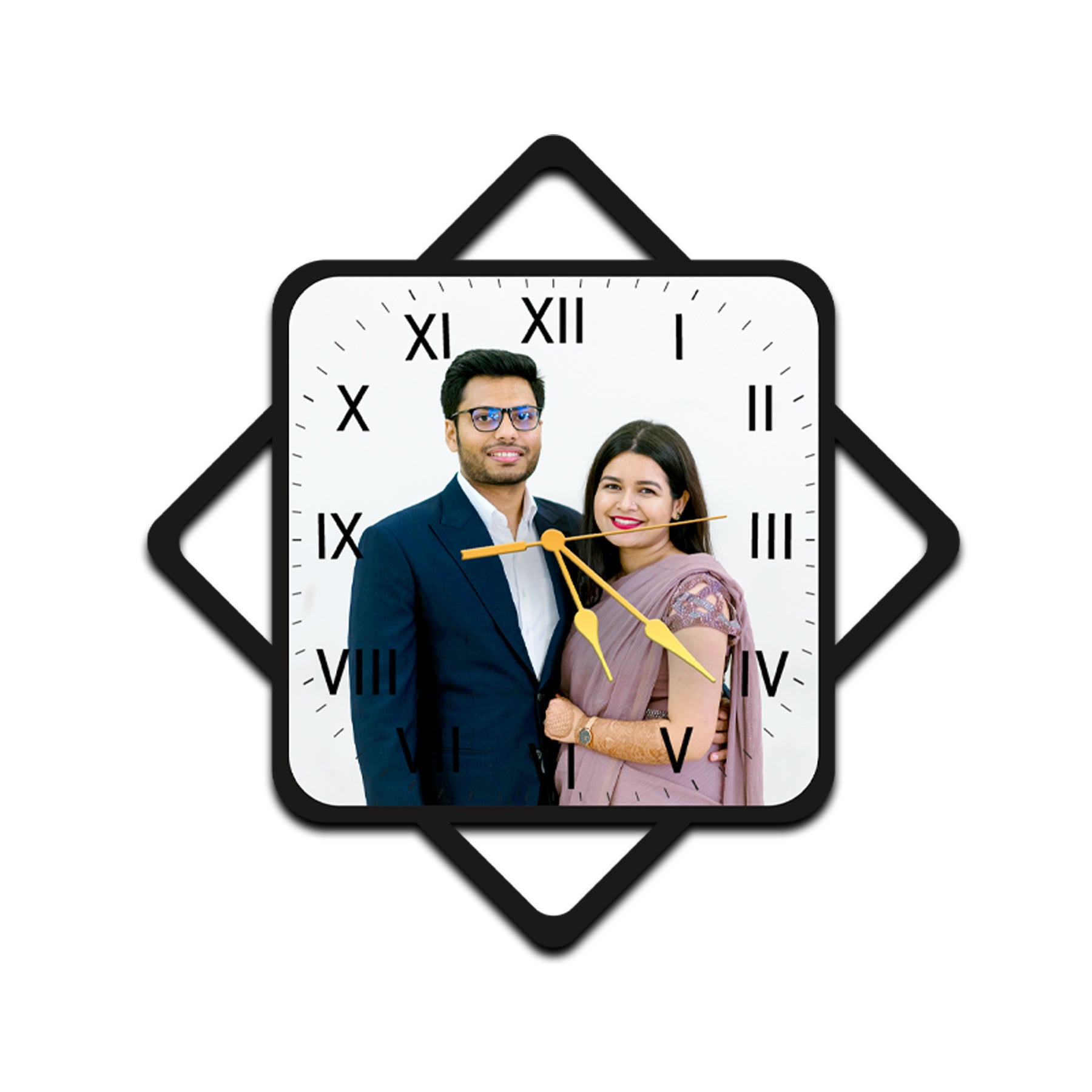 Customize Wall Clocks with Photo Acrylic Photo Analog Wall Clocks, Personalized Clock for Your Sweet Home Ideal for Gifting Your Loved Ones (11.5 x 11.5 inc) CL-14