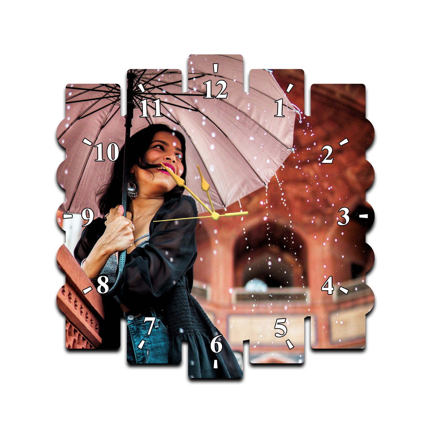 Customize Wall Clocks with Photo Acrylic Photo Analog Wall Clocks, Personalized Clock for Your Sweet Home Ideal for Gifting Your Loved Ones (11.5 x 11.5 inc) CL-16