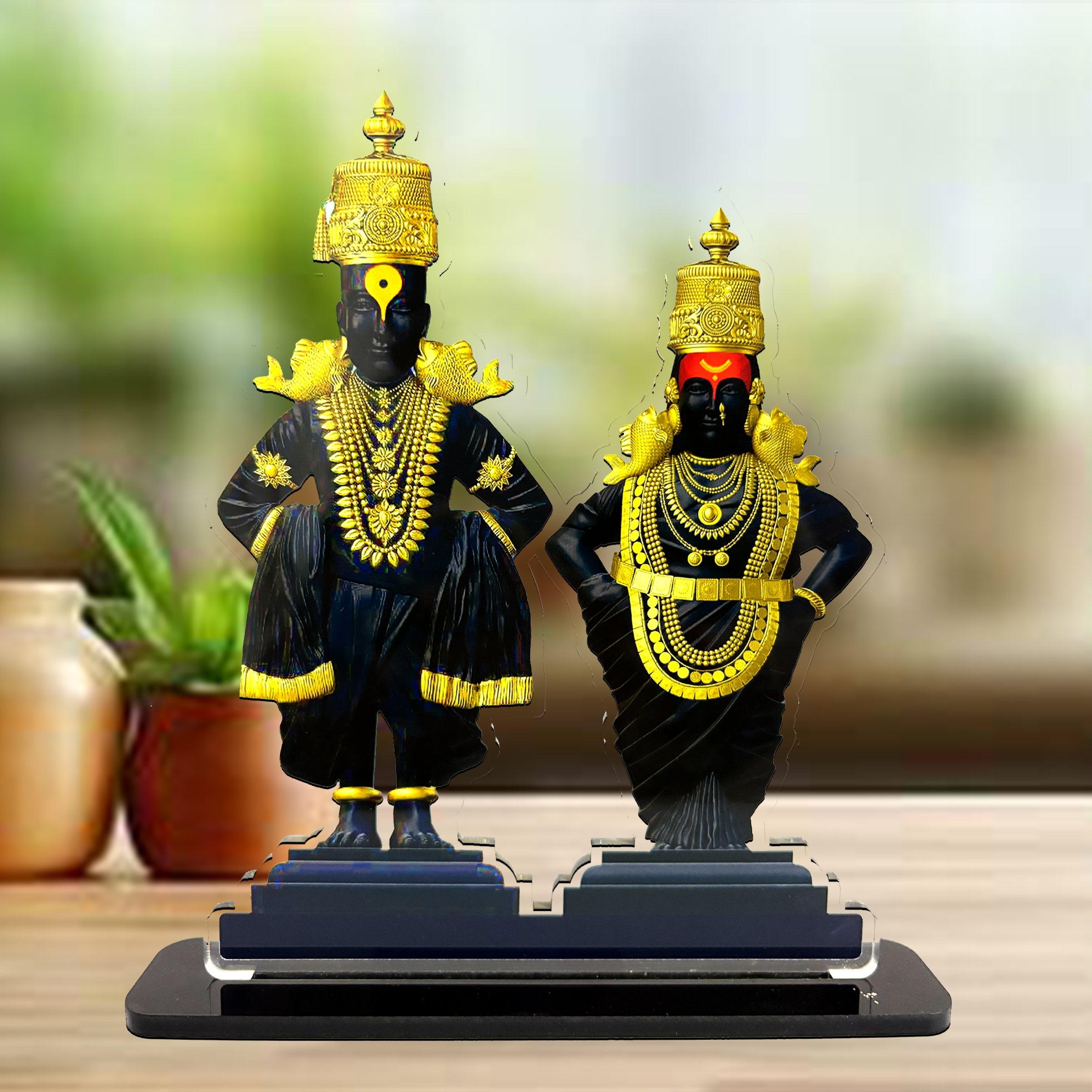 Decor Idol for Home Decor & Offices Decorative Showpiece (6x8 Inch, Black), Acrylic