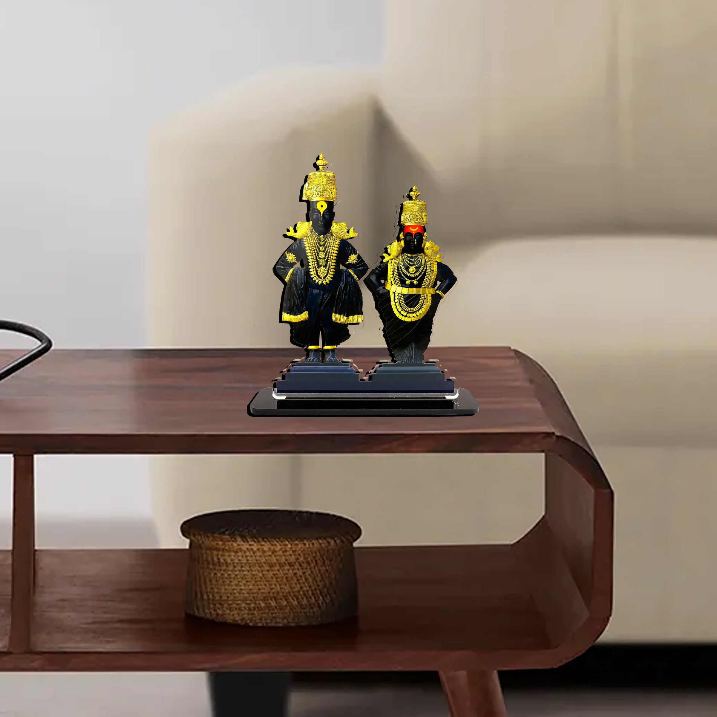 Decor Idol for Home Decor & Offices Decorative Showpiece (6x8 Inch, Black), Acrylic