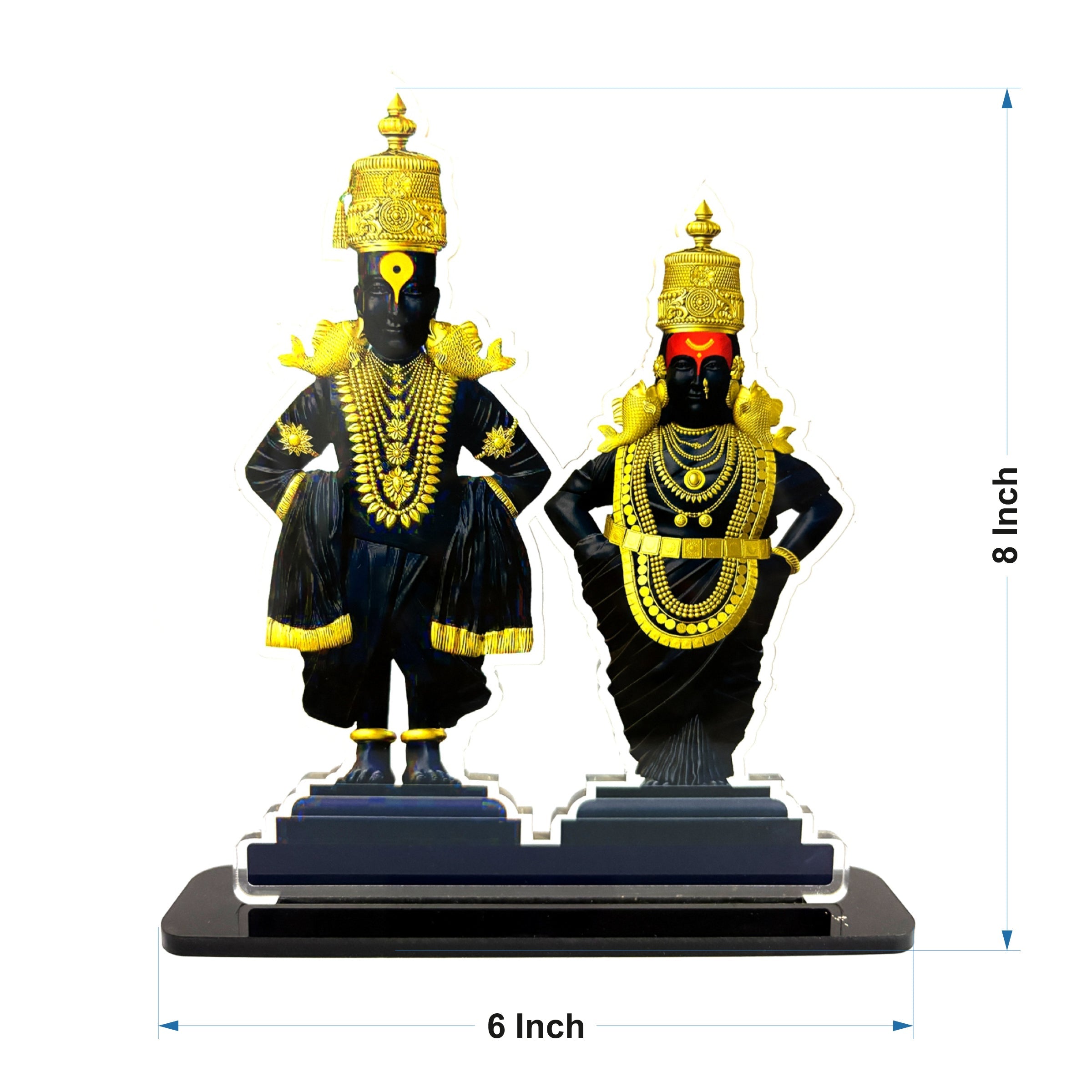 Decor Idol for Home Decor & Offices Decorative Showpiece (6x8 Inch, Black), Acrylic