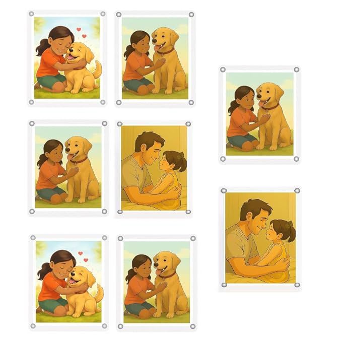 Acrylic Magnetic Photo Frame, Double-Sided Display (2.75 x 3.75 Inches) Clear Picture Frame Personalize & Swap Photos Fridge Magnet (Photos Not Included)
